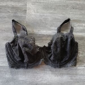 Black Lace Detailed VS Unlined Demi Bra